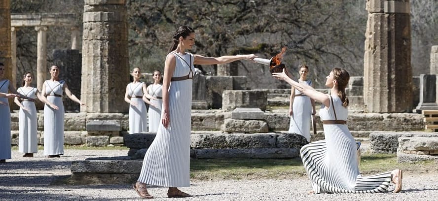 Ceremonia Encendido Antorcha Olímpica, En Atenas se enciende la antorcha olímpica
